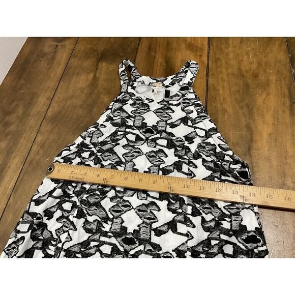 Free People Black White Halter Mini Dress XS Pockets - Picture 7 of 10